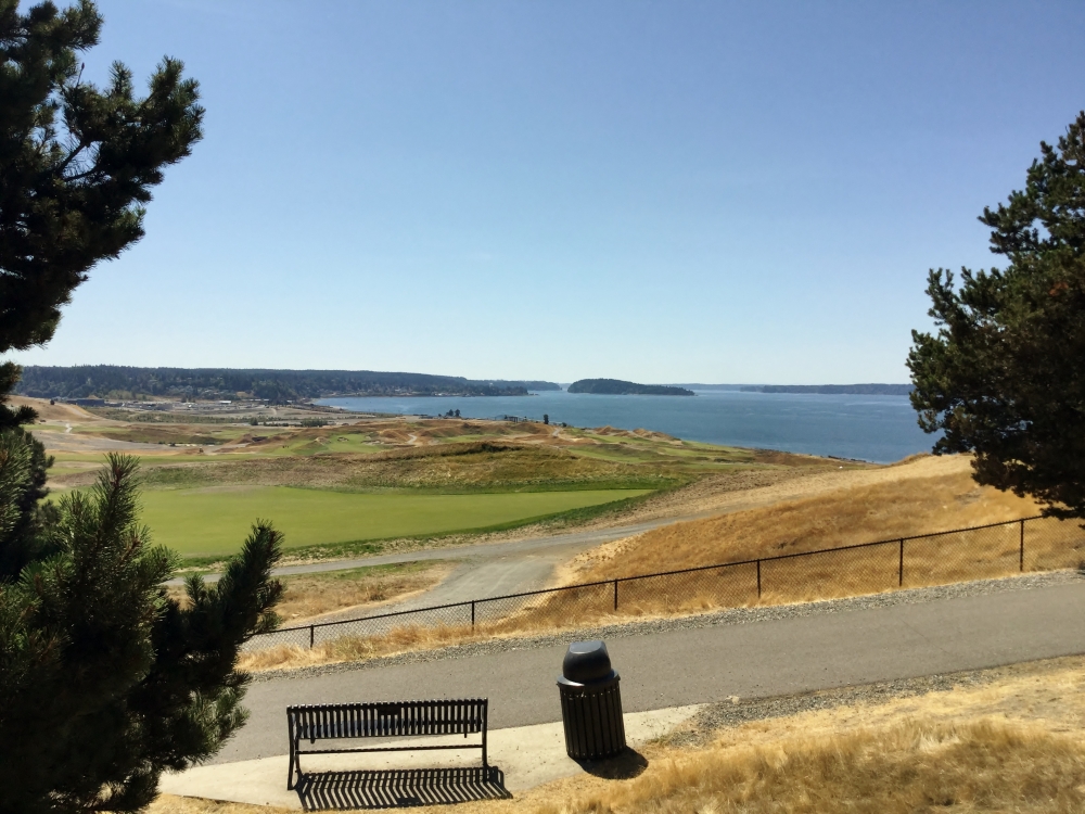 The Playground by the Sound offers stunning views of the Puget Sound, and Chambers Bay Golf Course.